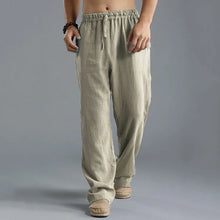 Load image into Gallery viewer, Mens Summer Casual Cotton Linen Loose Drawstring Yoga Pants Trousers Men Clothing Pantalones De Hombre Mens Pants