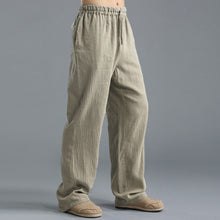 Load image into Gallery viewer, Mens Summer Casual Cotton Linen Loose Drawstring Yoga Pants Trousers Men Clothing Pantalones De Hombre Mens Pants