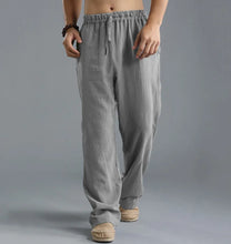 Load image into Gallery viewer, Mens Summer Casual Cotton Linen Loose Drawstring Yoga Pants Trousers Men Clothing Pantalones De Hombre Mens Pants