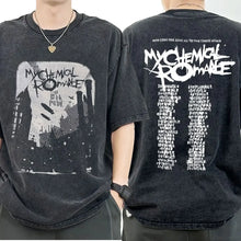 Load image into Gallery viewer, Mens Clothes My Chemical Romance Punk Band Casual Washed Short Sleeved Round Neck Y2k Tshirt Men Clothing New in Top Tees