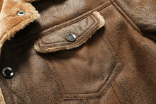 Load image into Gallery viewer, Men Clothing High Quality Male Thicken Leather Jacket Mens Warm Jacket Youth Fashion Casual Coat Winter Men Suede Leather Coat