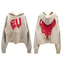 Load image into Gallery viewer, Mens Clothing Vintage graffiti destroys dirty painted high street loose casual hoodies ropa hombre