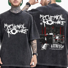 Load image into Gallery viewer, Mens Clothes My Chemical Romance Punk Band Casual Washed Short Sleeved Round Neck Y2k Tshirt Men Clothing New in Top Tees