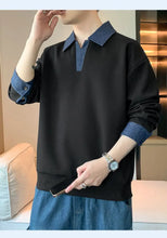Load image into Gallery viewer, Men's Clothing Sweatshirts for Spring Autumn Two Pieces of Trendy Loose New Style Lapels Handsome Casual Long-sleeved Tops