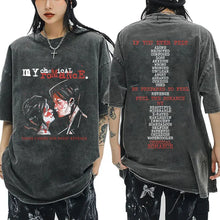 Load image into Gallery viewer, Mens Clothes My Chemical Romance Punk Band Casual Washed Short Sleeved Round Neck Y2k Tshirt Men Clothing New in Top Tees