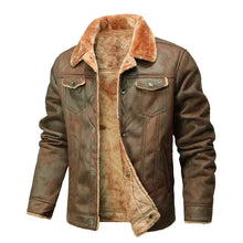 Load image into Gallery viewer, Men Clothing High Quality Male Thicken Leather Jacket Mens Warm Jacket Youth Fashion Casual Coat Winter Men Suede Leather Coat