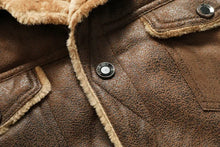 Load image into Gallery viewer, Men Clothing High Quality Male Thicken Leather Jacket Mens Warm Jacket Youth Fashion Casual Coat Winter Men Suede Leather Coat