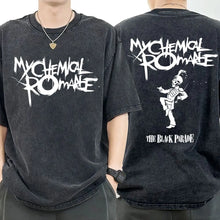 Load image into Gallery viewer, Mens Clothes My Chemical Romance Punk Band Casual Washed Short Sleeved Round Neck Y2k Tshirt Men Clothing New in Top Tees