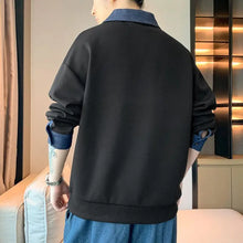 Load image into Gallery viewer, Men's Clothing Sweatshirts for Spring Autumn Two Pieces of Trendy Loose New Style Lapels Handsome Casual Long-sleeved Tops