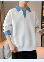 Load image into Gallery viewer, Men's Clothing Sweatshirts for Spring Autumn Two Pieces of Trendy Loose New Style Lapels Handsome Casual Long-sleeved Tops