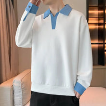 Load image into Gallery viewer, Men's Clothing Sweatshirts for Spring Autumn Two Pieces of Trendy Loose New Style Lapels Handsome Casual Long-sleeved Tops