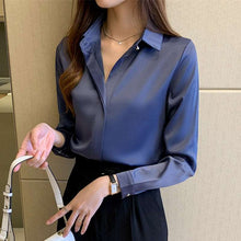 Load image into Gallery viewer, Silk Women's long Sleeve Blouse