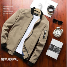 Load image into Gallery viewer, DIMUSI Spring Men's Bomber Zipper Jacket