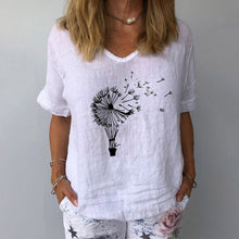 Load image into Gallery viewer, Casual Floral Print Women Elegant V Neck Short Sleeve