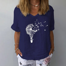 Load image into Gallery viewer, Casual Floral Print Women Elegant V Neck Short Sleeve