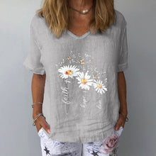 Load image into Gallery viewer, Casual Floral Print Women Elegant V Neck Short Sleeve