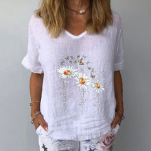 Load image into Gallery viewer, Casual Floral Print Women Elegant V Neck Short Sleeve