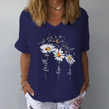 Load image into Gallery viewer, Casual Floral Print Women Elegant V Neck Short Sleeve