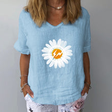 Load image into Gallery viewer, Casual Floral Print Women Elegant V Neck Short Sleeve