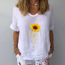 Load image into Gallery viewer, Casual Floral Print Women Elegant V Neck Short Sleeve