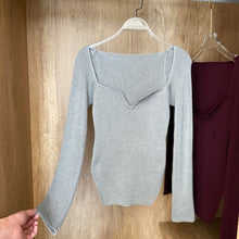 Load image into Gallery viewer, Square Collar Long Sleeve Woman's Sweater