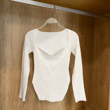 Load image into Gallery viewer, Square Collar Long Sleeve Woman's Sweater