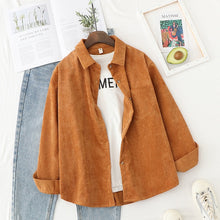 Load image into Gallery viewer, Corduroy Shirts Women's Top And Blouse Long Sleeve Spring