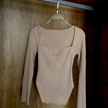 Load image into Gallery viewer, Square Collar Long Sleeve Woman's Sweater