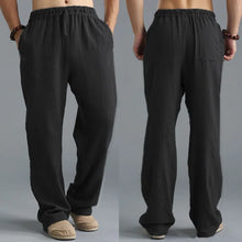 Load image into Gallery viewer, Mens Summer Casual Cotton Linen Loose Drawstring Yoga Pants Trousers  Men Clothing  Pantalones De Hombre Mens Pants
