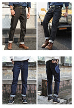 Load image into Gallery viewer, SauceZhan 315XX-18OZ Men Jeans Denim Jeans for Men Taper Fit Selvedge Denim Raw Jeans Blue Jeans Thick 18 OZ Vintage
