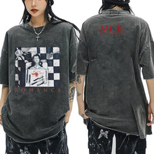 Load image into Gallery viewer, Mens Clothes My Chemical Romance Punk Band Casual Washed Short Sleeved Round Neck Y2k Tshirt Men Clothing New in Top Tees
