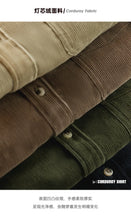 Load image into Gallery viewer, Maden Men's Shirt Casual Corduroy Long Sleeve Shirts Slim Fit Overcoat Spring Fleece Jacket Men's Clothing Retro Fashion Blouses
