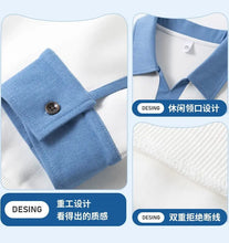 Load image into Gallery viewer, Men's Clothing Sweatshirts for Spring Autumn Two Pieces of Trendy Loose New Style Lapels Handsome Casual Long-sleeved Tops
