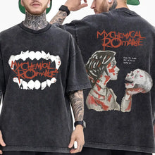 Load image into Gallery viewer, Mens Clothes My Chemical Romance Punk Band Casual Washed Short Sleeved Round Neck Y2k Tshirt Men Clothing New in Top Tees
