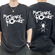 Load image into Gallery viewer, Mens Clothes My Chemical Romance Punk Band Casual Washed Short Sleeved Round Neck Y2k Tshirt Men Clothing New in Top Tees
