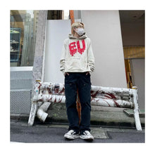 Load image into Gallery viewer, Mens Clothing  Vintage graffiti destroys dirty painted high street loose casual hoodies ropa hombre
