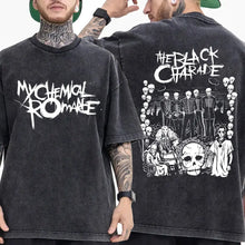 Load image into Gallery viewer, Mens Clothes My Chemical Romance Punk Band Casual Washed Short Sleeved Round Neck Y2k Tshirt Men Clothing New in Top Tees
