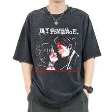 Load image into Gallery viewer, Mens Clothes My Chemical Romance Punk Band Casual Washed Short Sleeved Round Neck Y2k Tshirt Men Clothing New in Top Tees
