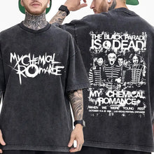Load image into Gallery viewer, Mens Clothes My Chemical Romance Punk Band Casual Washed Short Sleeved Round Neck Y2k Tshirt Men Clothing New in Top Tees
