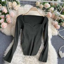 Load image into Gallery viewer, Square Collar Long Sleeve Woman's Sweater
