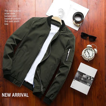 Load image into Gallery viewer, DIMUSI Spring Men's Bomber Zipper Jacket
