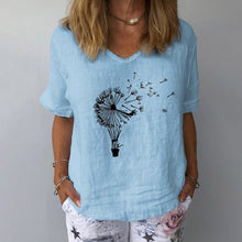 Load image into Gallery viewer, Casual Floral Print Women Elegant V Neck Short Sleeve

