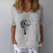 Load image into Gallery viewer, Casual Floral Print Women Elegant V Neck Short Sleeve

