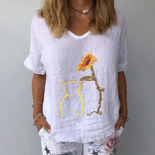 Load image into Gallery viewer, Casual Floral Print Women Elegant V Neck Short Sleeve
