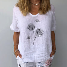 Load image into Gallery viewer, Casual Floral Print Women Elegant V Neck Short Sleeve
