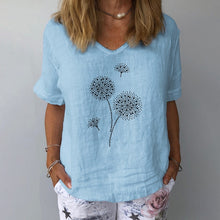 Load image into Gallery viewer, Casual Floral Print Women Elegant V Neck Short Sleeve
