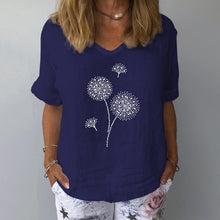 Load image into Gallery viewer, Casual Floral Print Women Elegant V Neck Short Sleeve
