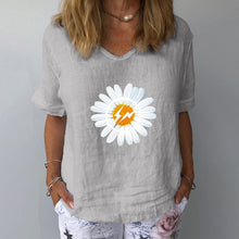 Load image into Gallery viewer, Casual Floral Print Women Elegant V Neck Short Sleeve
