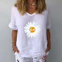 Load image into Gallery viewer, Casual Floral Print Women Elegant V Neck Short Sleeve
