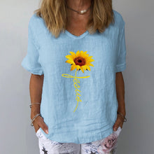 Load image into Gallery viewer, Casual Floral Print Women Elegant V Neck Short Sleeve
